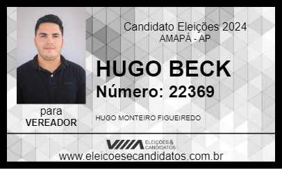 Candidato HUGO BECK 2024 - AMAPÁ - Eleições