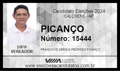 Candidato PICANÇO 2024 - CALÇOENE - Eleições