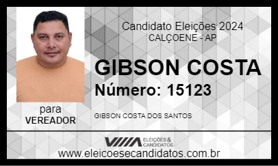 Candidato GIBSON COSTA 2024 - CALÇOENE - Eleições