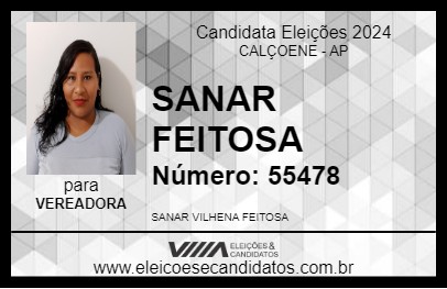 Candidato SANAR FEITOSA 2024 - CALÇOENE - Eleições