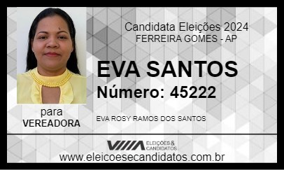 Candidato EVA SANTOS 2024 - FERREIRA GOMES - Eleições