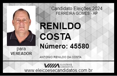 Candidato RENILDO COSTA 2024 - FERREIRA GOMES - Eleições