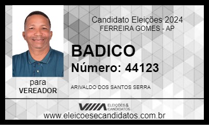 Candidato BADICO 2024 - FERREIRA GOMES - Eleições