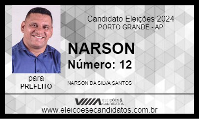 Candidato NARSON  2024 - PORTO GRANDE - Eleições