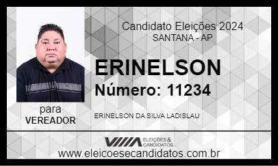 Candidato ERINELSON 2024 - SANTANA - Eleições