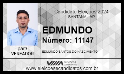 Candidato EDMUNDO 2024 - SANTANA - Eleições