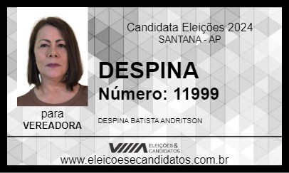 Candidato DESPINA 2024 - SANTANA - Eleições