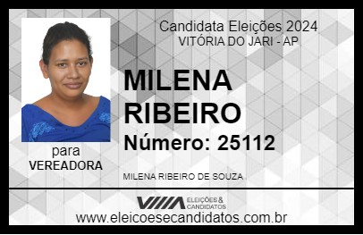 Candidato MILENA RIBEIRO 2024 - VITÓRIA DO JARI - Eleições