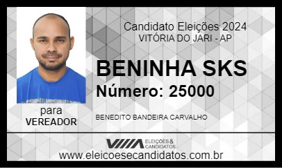 Candidato BENINHA SKS 2024 - VITÓRIA DO JARI - Eleições