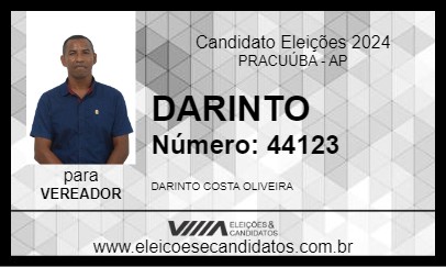 Candidato DARINTO 2024 - PRACUÚBA - Eleições