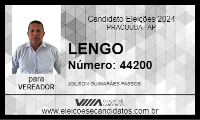 Candidato LENGO 2024 - PRACUÚBA - Eleições