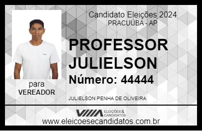 Candidato PROFESSOR JULIELSON 2024 - PRACUÚBA - Eleições