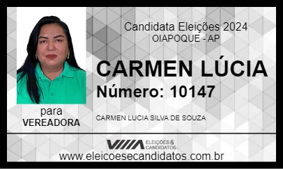 Candidato CARMEN LÚCIA 2024 - OIAPOQUE - Eleições