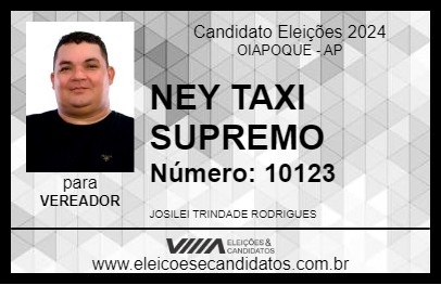 Candidato NEY TAXI SUPREMO 2024 - OIAPOQUE - Eleições