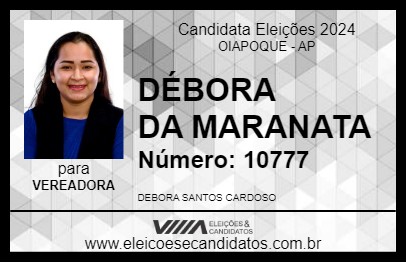 Candidato DÉBORA DA MARANATA 2024 - OIAPOQUE - Eleições