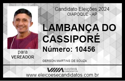 Candidato LAMBANÇA DO CASSIPORÉ 2024 - OIAPOQUE - Eleições