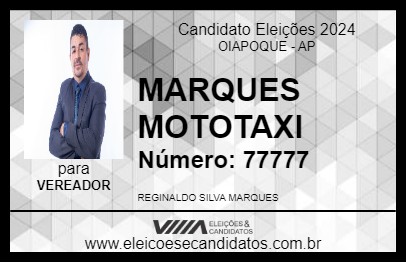 Candidato MARQUES MOTOTAXI 2024 - OIAPOQUE - Eleições