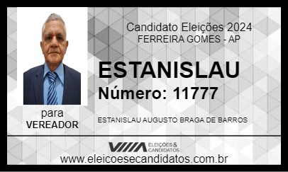 Candidato ESTANISLAU 2024 - FERREIRA GOMES - Eleições