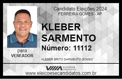 Candidato KLEBER SARMENTO 2024 - FERREIRA GOMES - Eleições