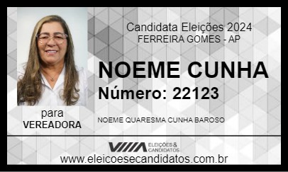 Candidato NOEME CUNHA 2024 - FERREIRA GOMES - Eleições