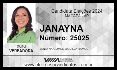 Candidato JANAYNA 2024 - MACAPÁ - Eleições