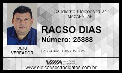 Candidato RACSO DIAS 2024 - MACAPÁ - Eleições