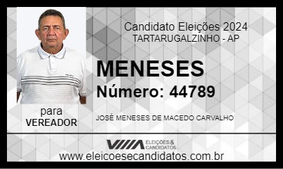 Candidato MENESES 2024 - TARTARUGALZINHO - Eleições