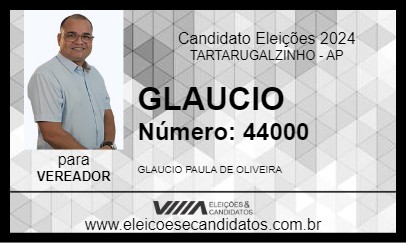 Candidato GLAUCIO 2024 - TARTARUGALZINHO - Eleições