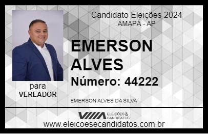 Candidato EMERSON ALVES 2024 - AMAPÁ - Eleições