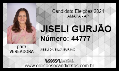 Candidato JISELI GURJÃO 2024 - AMAPÁ - Eleições