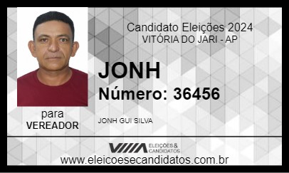 Candidato JONH 2024 - VITÓRIA DO JARI - Eleições