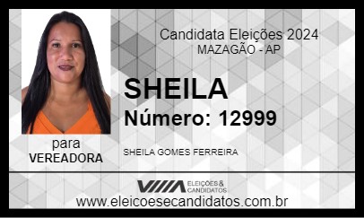 Candidato SHEILA 2024 - MAZAGÃO - Eleições