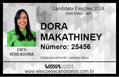 Candidato DORA MAKATHINEY 2024 - SANTANA - Eleições