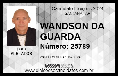 Candidato WANDSON DA GUARDA 2024 - SANTANA - Eleições