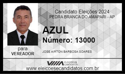 Candidato AZUL 2024 - PEDRA BRANCA DO AMAPARI - Eleições