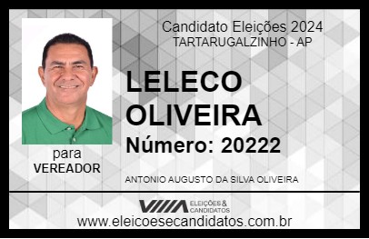 Candidato LELECO OLIVEIRA 2024 - TARTARUGALZINHO - Eleições