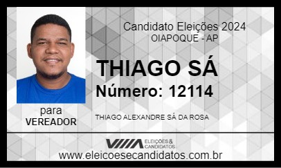 Candidato THIAGO SÁ 2024 - OIAPOQUE - Eleições