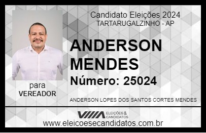 Candidato ANDERSON MENDES 2024 - TARTARUGALZINHO - Eleições