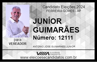 Candidato JUNÍOR GUIMARÃES 2024 - FERREIRA GOMES - Eleições