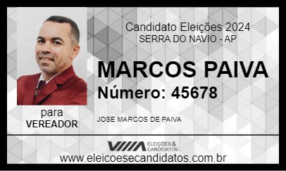 Candidato MARCOS PAIVA 2024 - SERRA DO NAVIO - Eleições