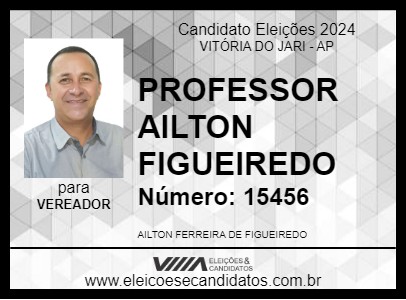 Candidato PROFESSOR AILTON FIGUEIREDO 2024 - VITÓRIA DO JARI - Eleições