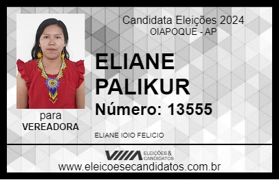 Candidato ELIANE PALIKUR 2024 - OIAPOQUE - Eleições