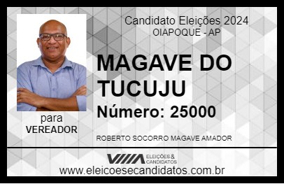 Candidato MAGAVE DO TUCUJU 2024 - OIAPOQUE - Eleições