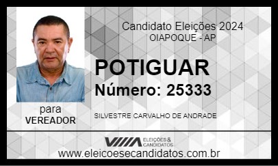 Candidato POTIGUAR 2024 - OIAPOQUE - Eleições