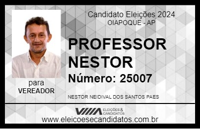 Candidato PROFESSOR NESTOR 2024 - OIAPOQUE - Eleições