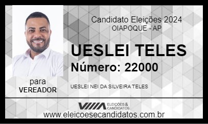 Candidato UESLEI TELES 2024 - OIAPOQUE - Eleições