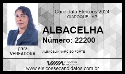 Candidato ALBACELHA 2024 - OIAPOQUE - Eleições