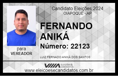 Candidato FERNANDO ANIKÁ 2024 - OIAPOQUE - Eleições