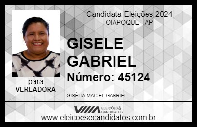 Candidato GISELE GABRIEL 2024 - OIAPOQUE - Eleições