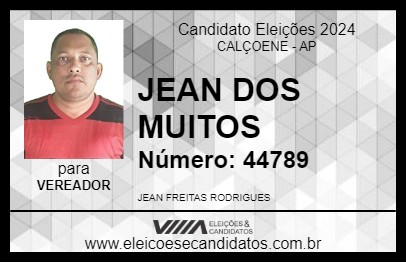 Candidato JEAN DOS MUITOS 2024 - CALÇOENE - Eleições